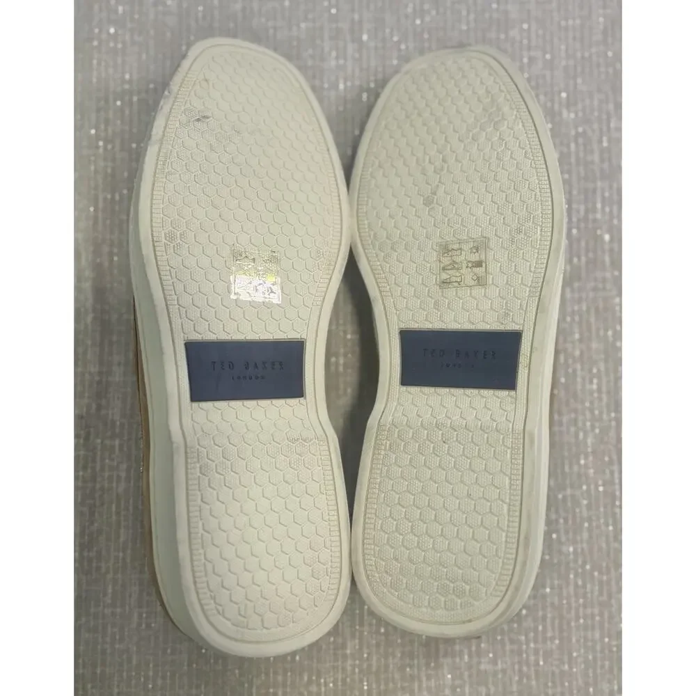 Ted Baker London Men’s Suede Boat Shoes Sand US 9 EU 42 Lace Up NWOB